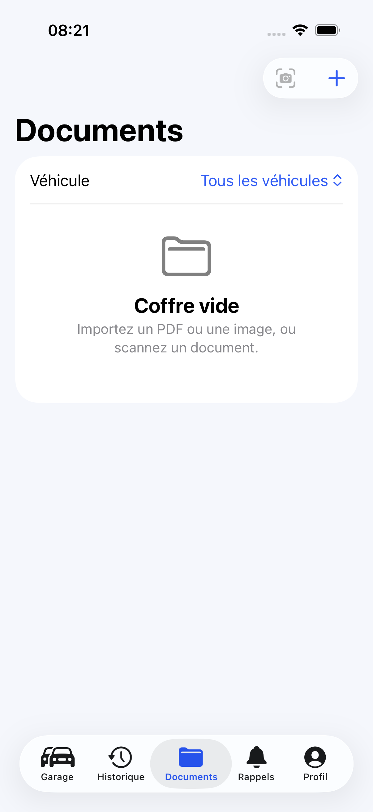 Documents du véhicule