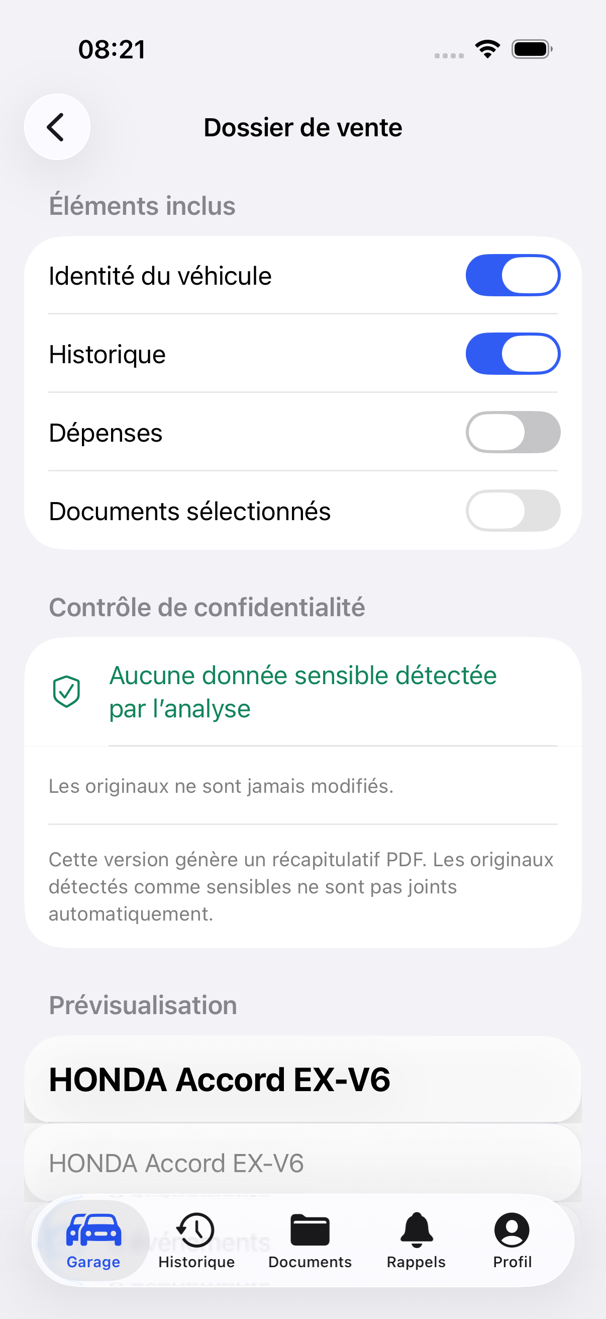 Partage sélectif